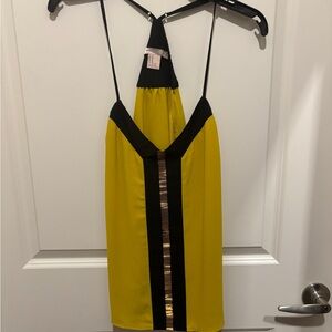 Yellow and Black Strappy Dress